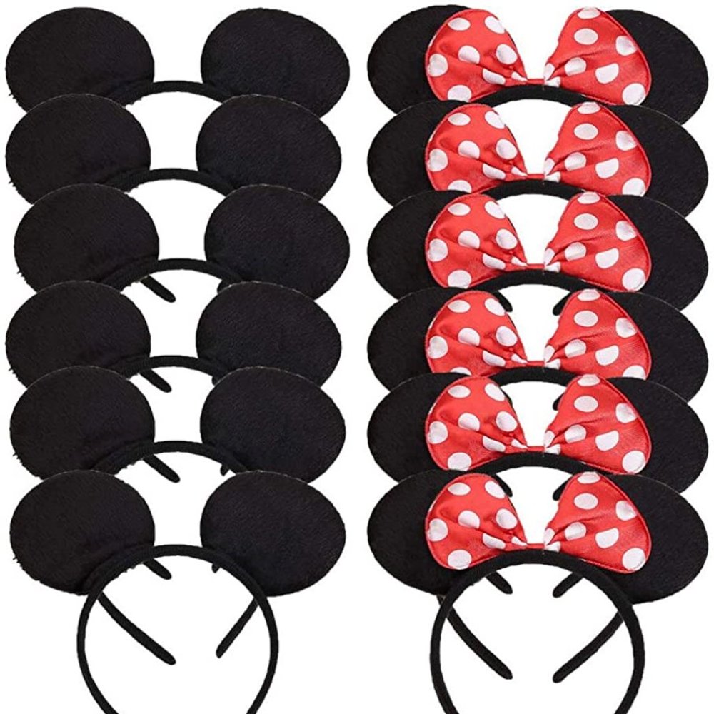 COPY - 12 Pack Mouse Costume Deluxe Fabric Ears Headband